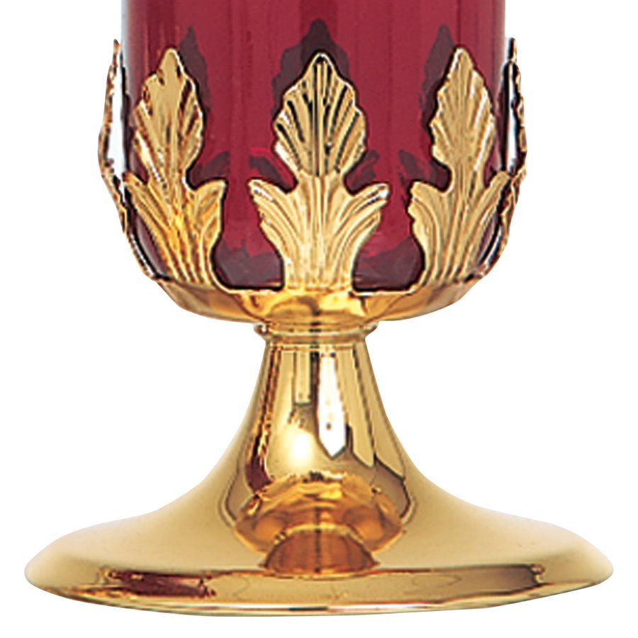Table Sanctuary Lamp Stand, Bright gold plated 5.5'' x 5.5"