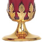 Table Sanctuary Lamp Stand, Bright gold plated 5.5'' x 5.5"