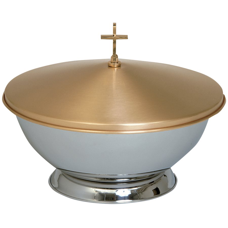 Baptismal Font, Bowl (w / base) and Cover 13'' H. x 16'' diam