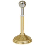 Goupillon en acier inoxydable sur base en laiton poli 10.5''