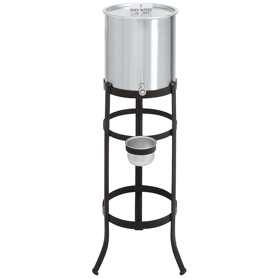 Réserve eau bénite 6 gallons et support 41'' H. (104 cm)