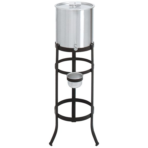 Réserve eau bénite 5 gallons et support 41'' H. (104 cm)