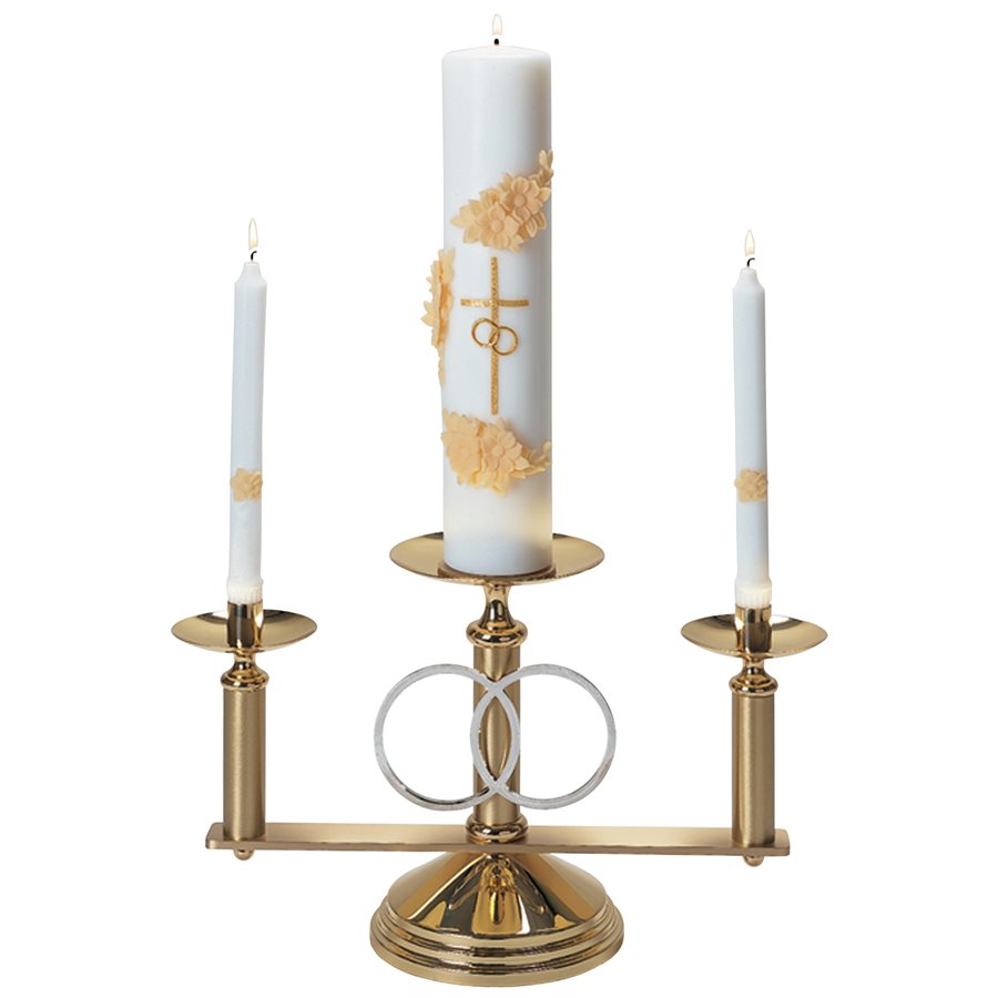 Wedding Candelabra, Brass 10.75'' H. x 18'' L.