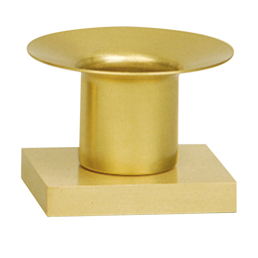 Candlestick, Brass 2.5'' H. x 3'' D., Socket 1.5" / ea.