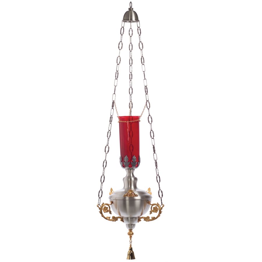 Lampe du sanctuaire suspendue 2 tons 48'' Ht. x 12'' Dia.