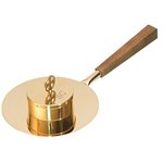 Oil Stock, Bishop's Gold Plated 12'' large (SC), Walnut Hand