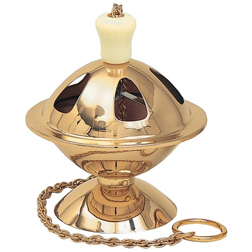 Censer and Boat 24k gold plated 7'' Ht. x 6'' Diam.