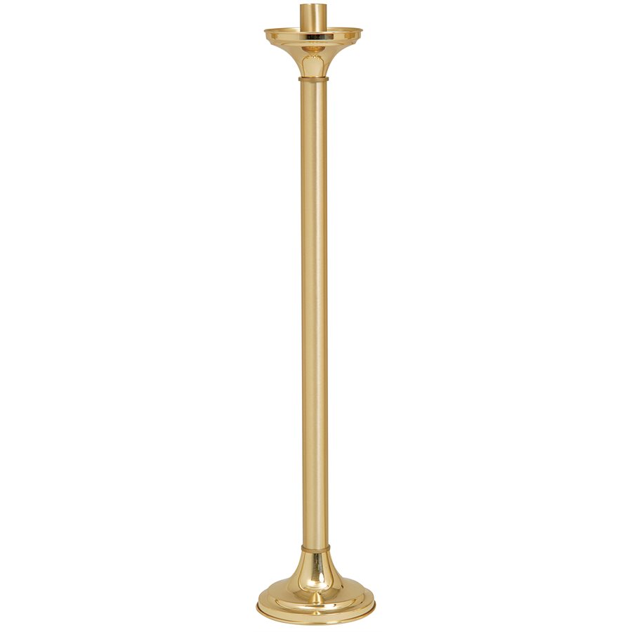 Paschal Candle Holder, Brass, 42'' H. x 9'' B., Socket 2"