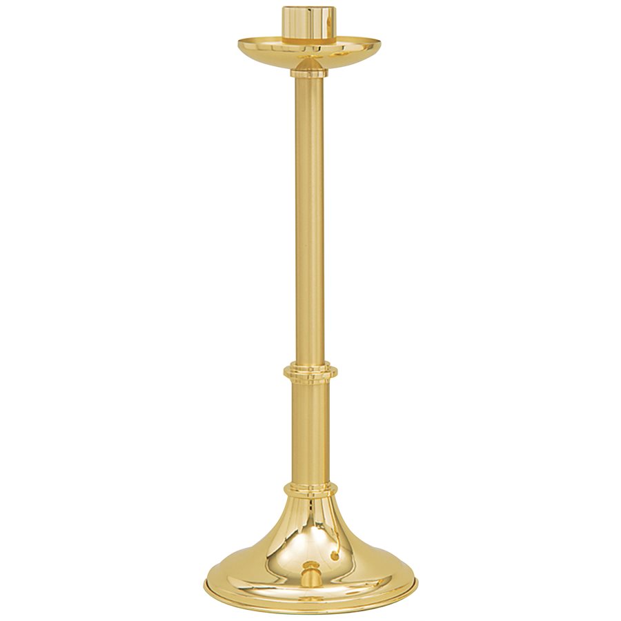 Brass Paschal Candle Holder, 28'' H. x 10.5'' B. Socket 2.5"