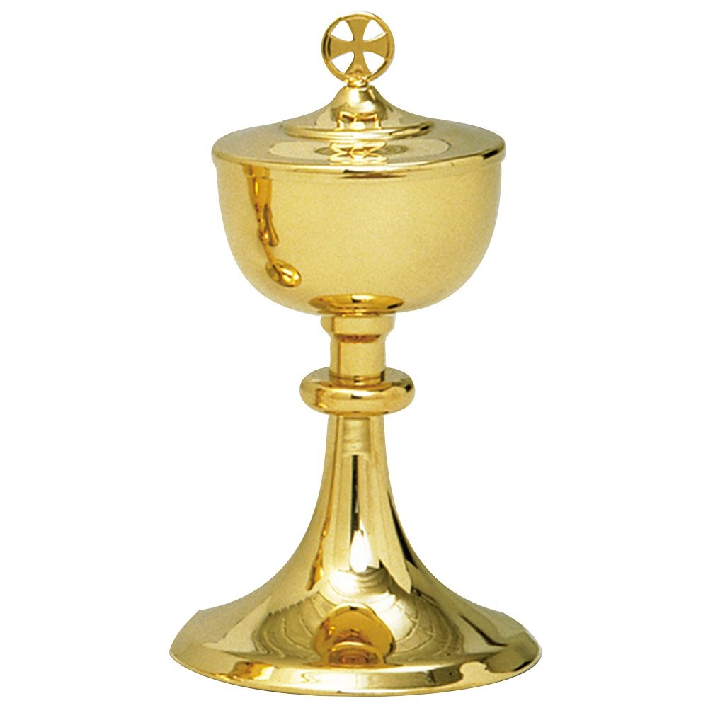 Ciborium 9" Ht., 24K Gold Plated, 300 Host Cap.