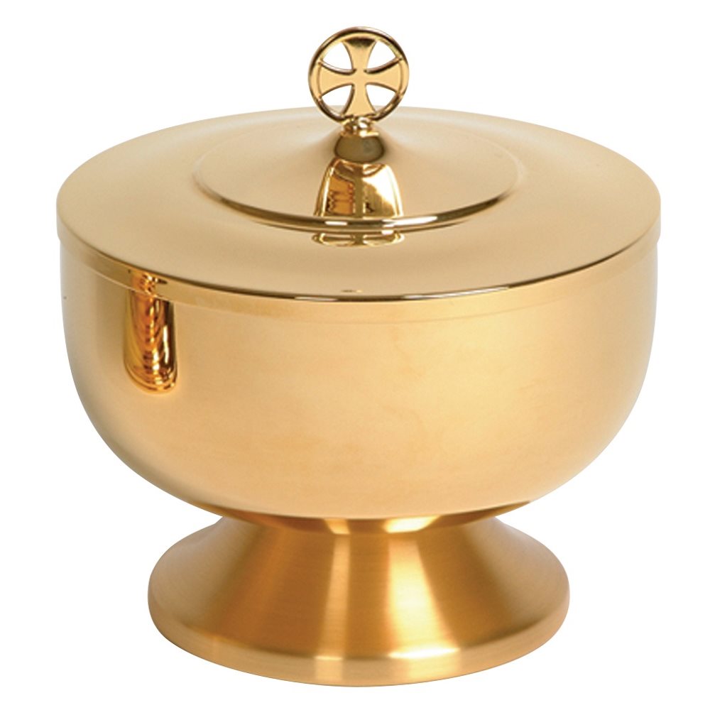 Ciborium, 6" Ht., 24K Gold Plated, 900 Host Cap.