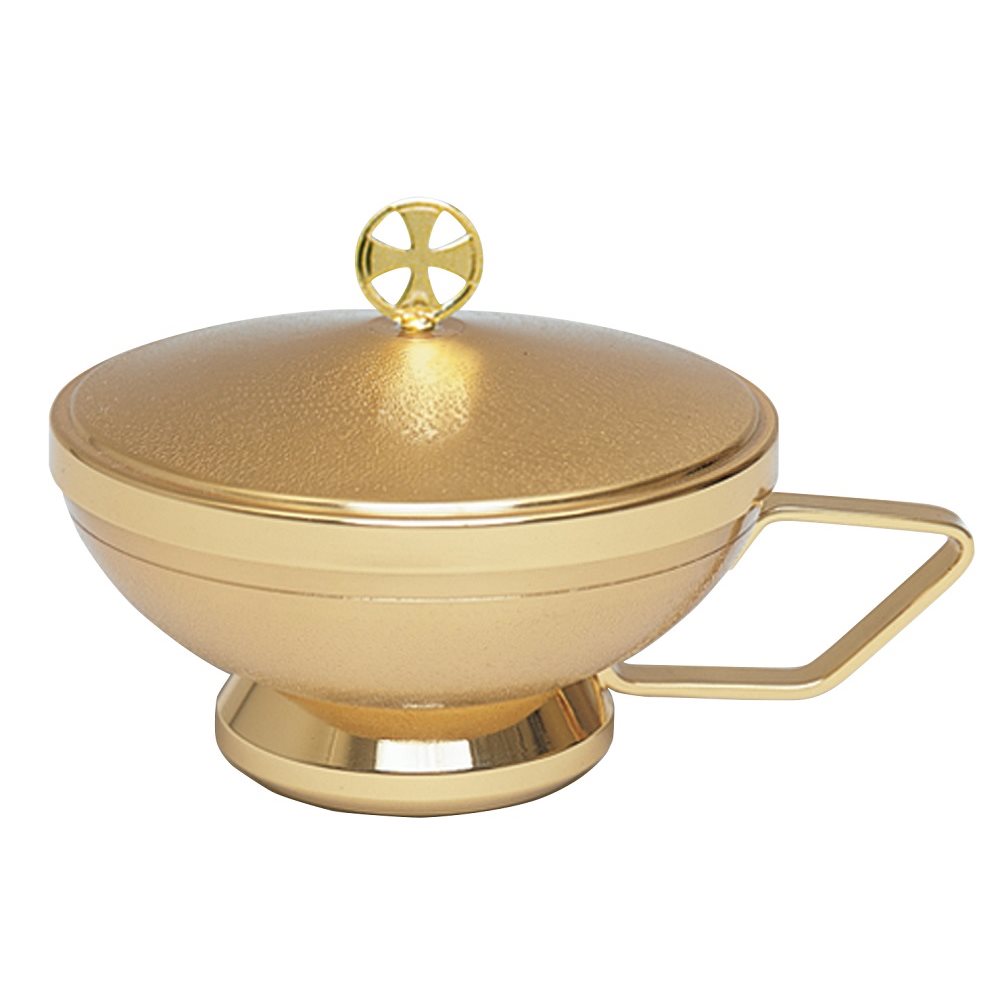 Ciborium With Handle, 5 1 / 2" Dia., 24K Gold Plated