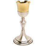 Chalice 9.25" (23.5 cm) Ht., 24K Gold & Silver Plated