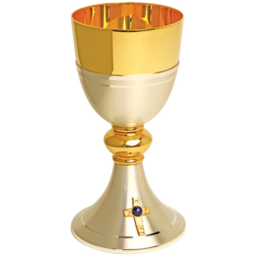 Chalice 6.75" Ht., 24K Gold & Silver Plated