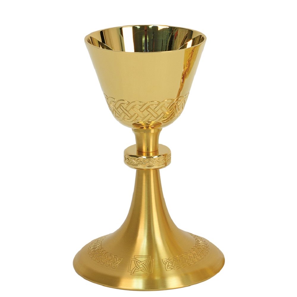 Calice 8" (20.3 cm) Ht., Plaqué Or Brillant 24K