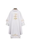 Chasuble Blanche & Étole L5062 100% polyester