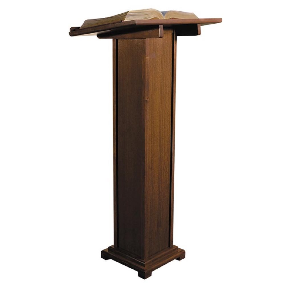 Lectern Maple Hardwood / Walnut Stain, 43" Ht.