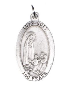 Médaille 100e anniversaire Notre-Dame Fatima en étain