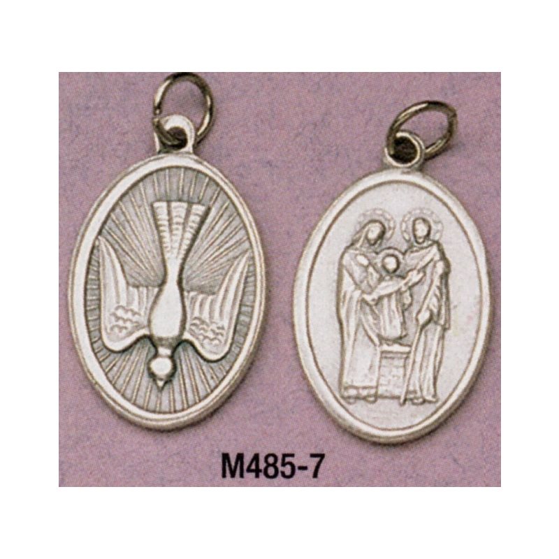 Médaille Saint Esprit & Ste-Famille 7 / 8" (2.2 cm) en métal