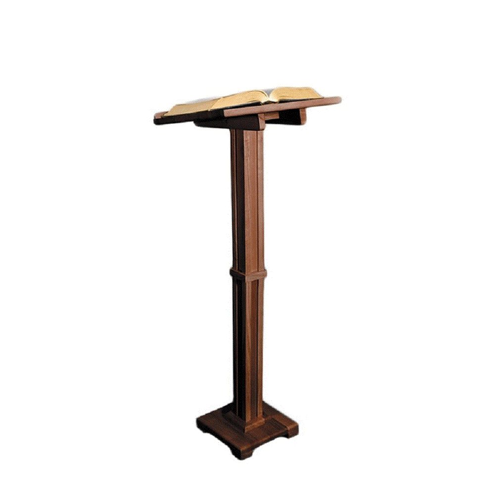 Standing Lectern, Maple Hardwood, Walnut Stain