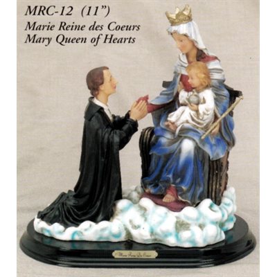 Mary Queen of All Hearts Resin Statue, 11" (28 cm)