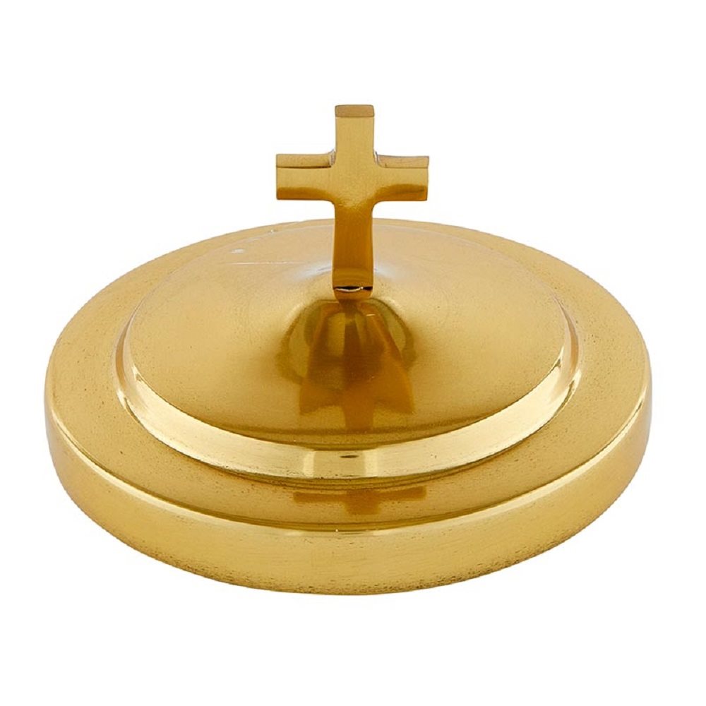 Couvercle de plateau de communion à hostie doré 12.7 cm Dia.