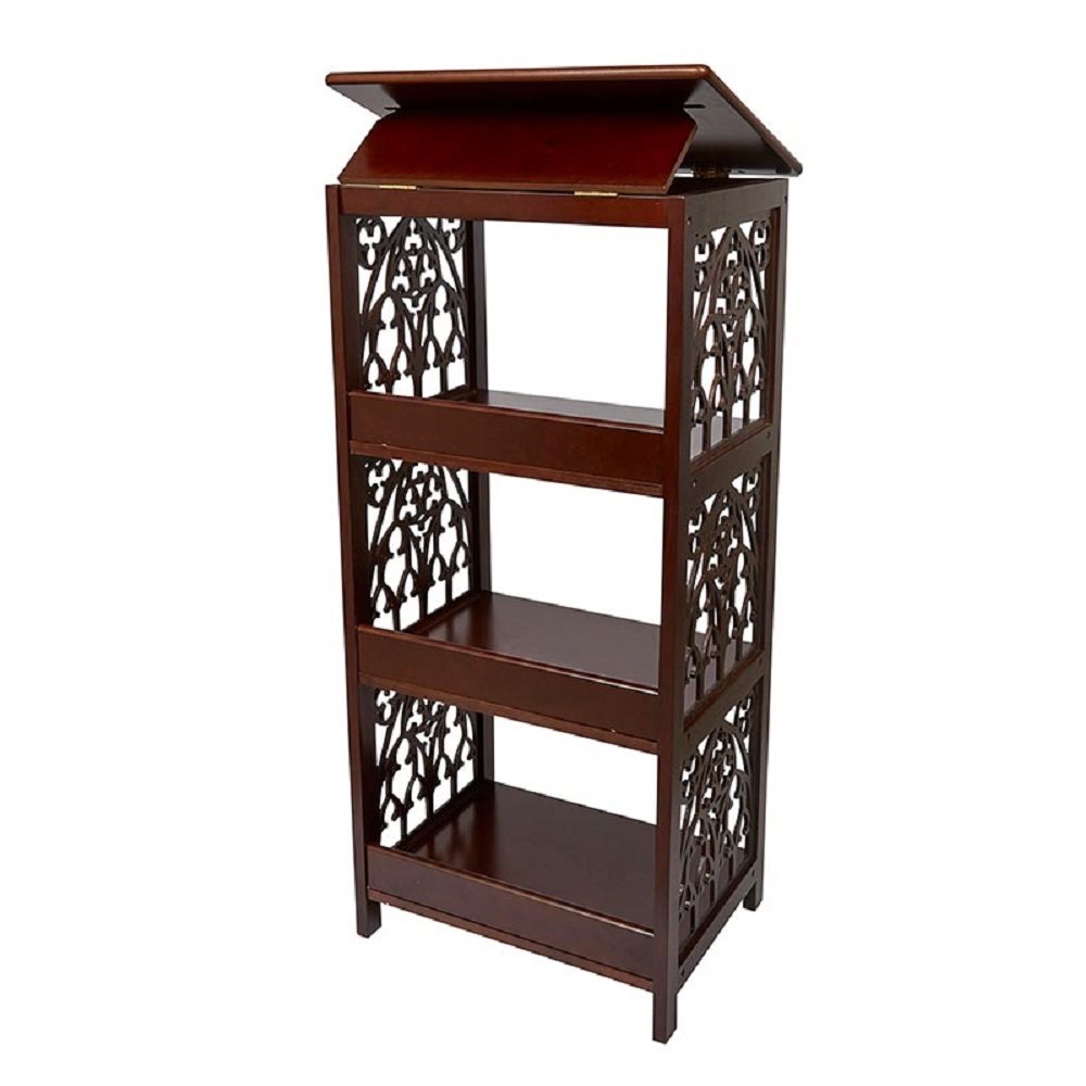 St. Albans Bookstand / Lectern, Maple Hardwood, Walnut Stain