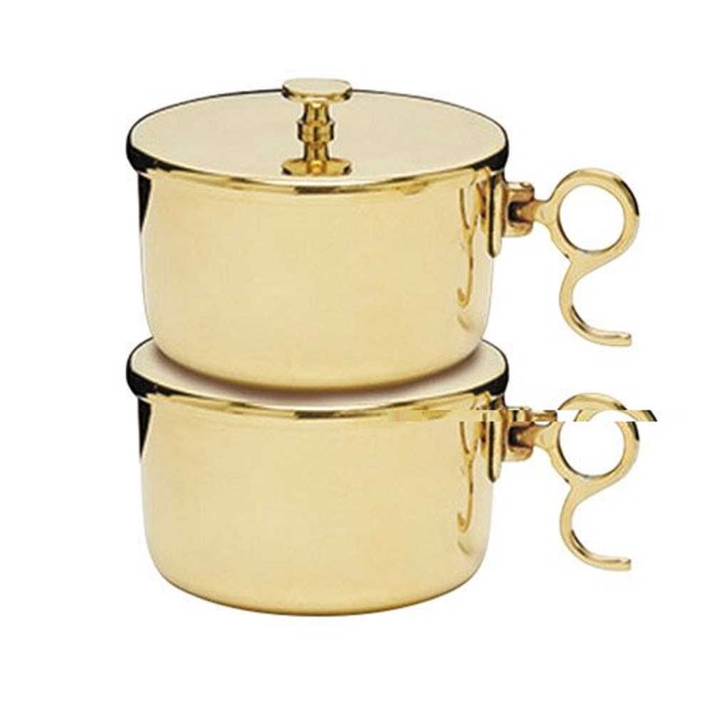 150 Host Brass Stacking Ciborium with Lid