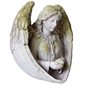 Fiber Stone Outdoor Statue Angel Birdfeeder, 11" (28 cm) Ht.