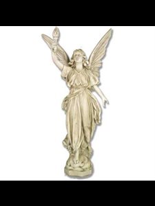 Statue Ext. Ange flambeaux droit 45" (114 cm) Ht. en FDV