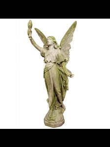 Fiber Stone Angel Of Light-Right Statue, 45" (114 cm) Ht.