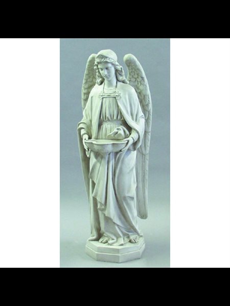 Bénitier sur pied Statue Ange 50" (127 cm) Ht. en FDV