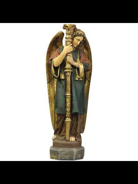 Statue Ange Majestueux 52" (132 cm) Ht en FDV Couleur