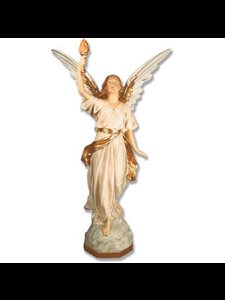 Statue Ange flambeaux droit 64" (163 cm) Ht. en FDV