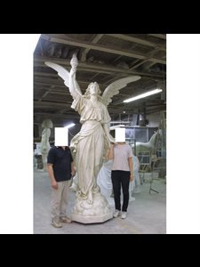 Fiberglass Angel Of Light-Right Outdoor Statue, 120" Ht.