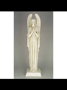 Fiberglass Outdoor Statue Somber Angel, 40" (101.5 cm) Ht.