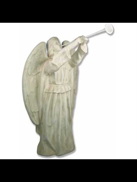 Fiberglass Angel Floating With Horn, 59" (150 cm) Ht.