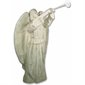 Fiberglass Angel Floating With Horn, 59" (150 cm) Ht.