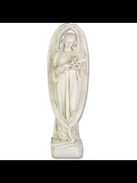 Fiberglass Oudoor Statue Angel of Mourning, 34" (86 cm) Ht