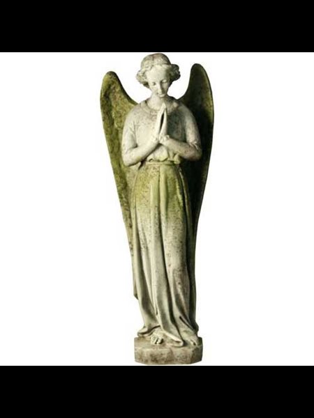 Fiber Stone Outdoor Statue Angel Cari-Pray, 25" (63.5 cm) H