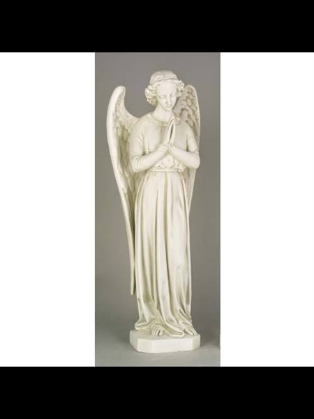 Fiberglass Outdoor Statue Angel Cari-Pray, 25" (63.5 cm) H