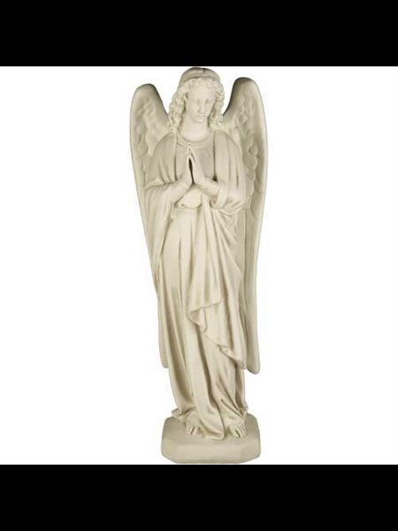 Fiberglass Outdoor Statue Chapel Angel Praying, 25" Ht.