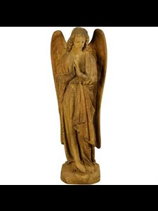 Fiber Stone Outdoor Statue Chapel Angel Praying, 25" Ht.