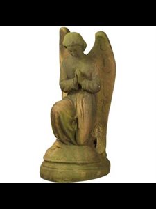 Fiber Stone Outdoor Statue Mischievious Angel, 21" (53 cm) H