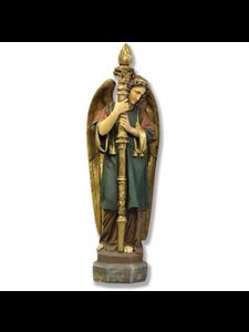 Statue Ext. Ange Majestueux Droit 27" (69 cm) Ht. en FDV