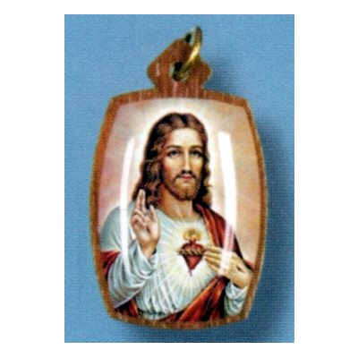 Pendent Sacred Heart Jesus with cord necklace