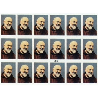 Religious Sticker Padre Pio / Sheet of 10-pcs