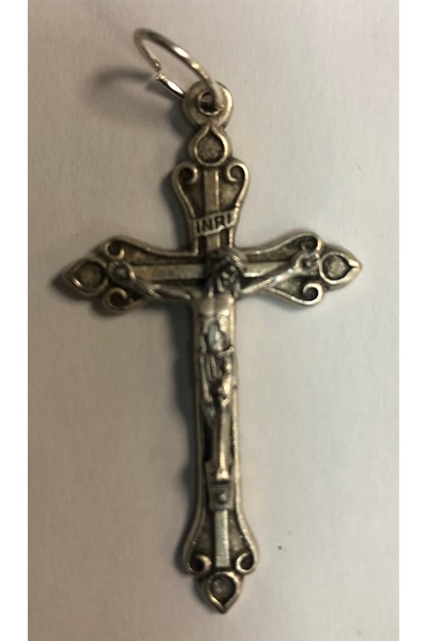 Silver plated Cross, 1 3 / 4" (4.4 cm)