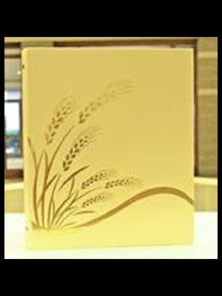 Cahier cartable de cérémonie avec gerbe de blé IVOIRE