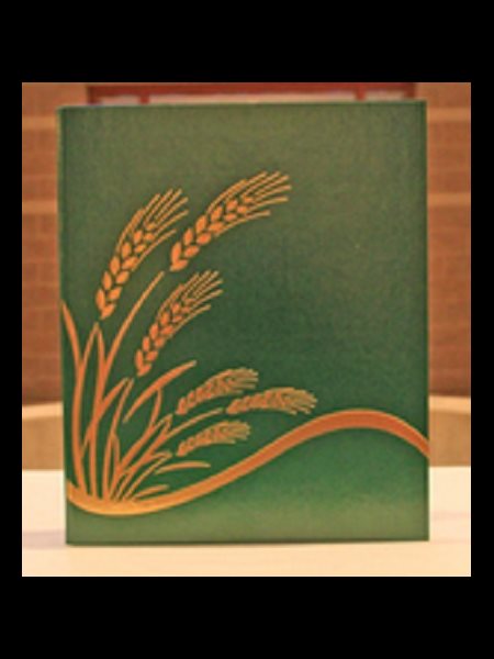 Cahier cartable de cérémonie avec gerbe de blé VERT